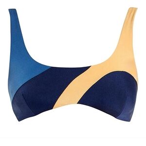 Jets by Jessika Allen Women's Gidget Color Block Over The Shoulder Bikini Top